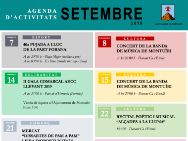 Agenda d'activitats a Montuïri