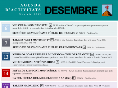 Montuïri ageda DESEMBRE
