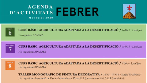 Agenda d'activitats Montuïri 