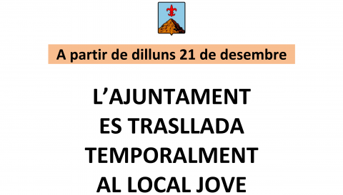 Trasllat  de les oficines de l'Ajuntament