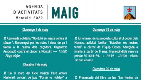 Agenda d'activitats de maig